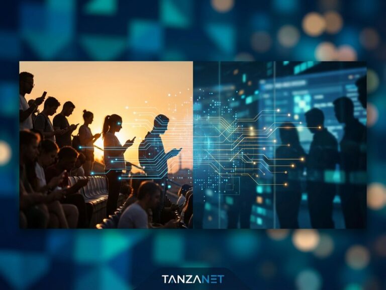 Split-Screen-Darstellung zeigt Original-Zielgruppe in Gold links und Lookalike-Audience in Blau rechts, verbunden durch Datenlinien